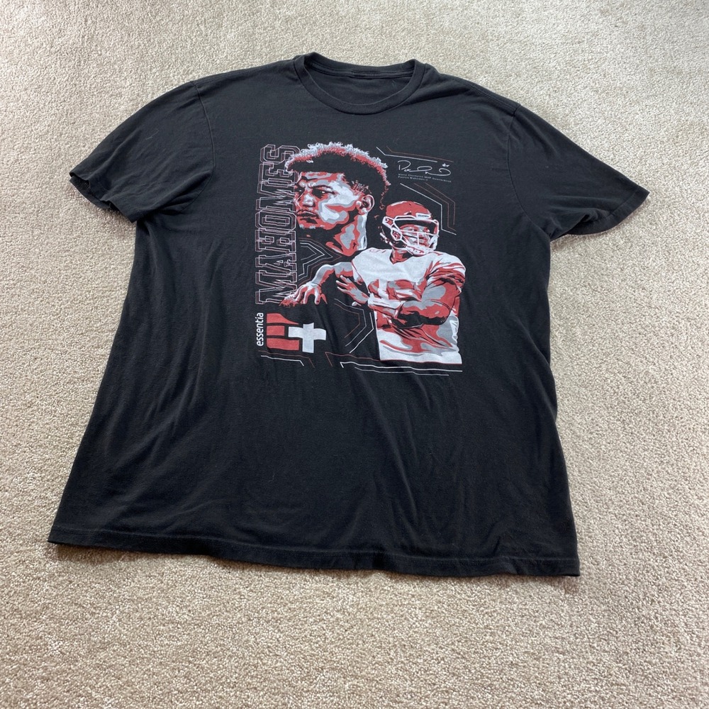 Essential Patrick Mahomes Shirt‎ Youth XL Black Kansas City Chiefs Graphic Tee